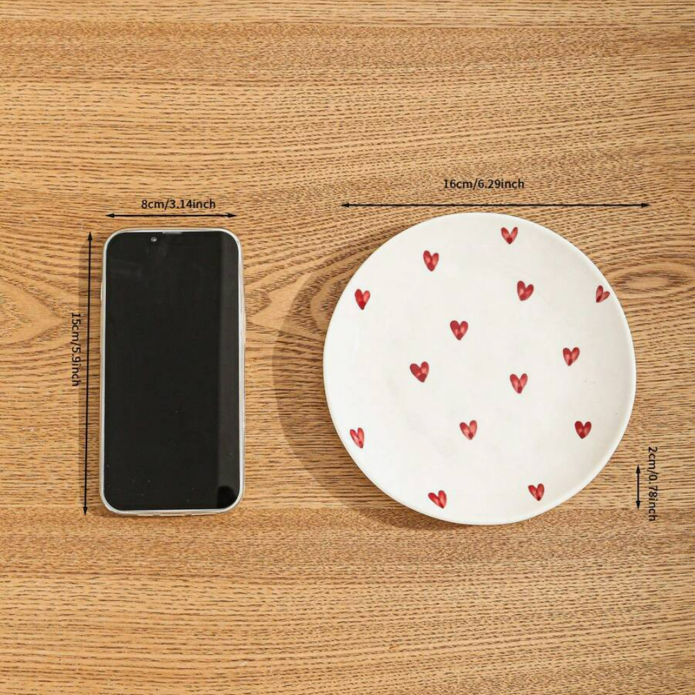 1 piece ceramic plate, solid color, personality style